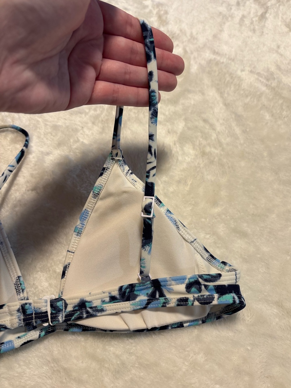 Aerie Blue Floral Print Bikini Top - Picture 12 of 14
